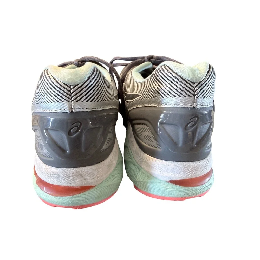 Asics‎ Gel-Nimbus 19 Gray Mint Running Shoes Womens 10 T750N Sneakers
